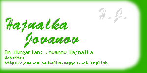 hajnalka jovanov business card